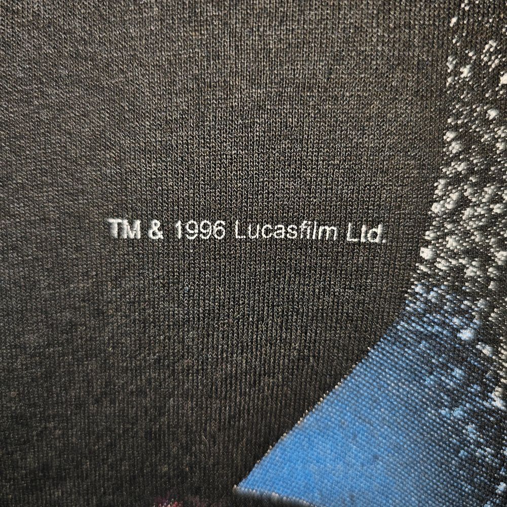 Vintage Star Wars Darth Vader Graphic T-Shirt Movie Promo 1996 Lucasfilm XL - Picture 3 of 4